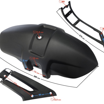 Obudowa błotnik tylny GT 125