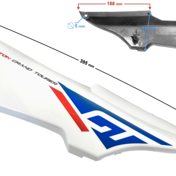 Obudowa boczna lewa cz.2 biała GT 125