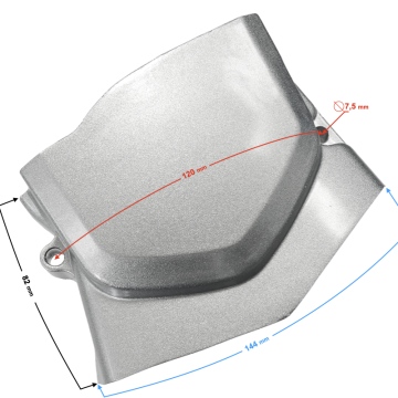 Pokrywa silnika - zębatki srebrna do motoroweru Fighter 2