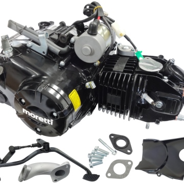 Silnik Moretti poziomy 157FMJ, 150cc 4T, 4-biegowy manual, czarny, z rozrusznikiem