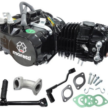 Silnik Moretti poziomy 1P56FMJ, 140cc 4T, 4-biegowy manual, czarny