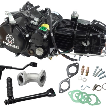Silnik Moretti poziomy 1P62FMK, 170cc 4T, 4-biegowy manual, czarny