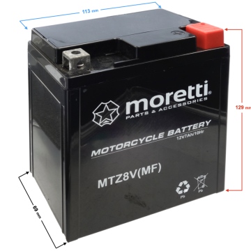 Akumulator Moretti AGM (Gel) MTZ8V