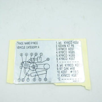 NAKLEJKA OSTRZEGAWCZA 4 KYMCO