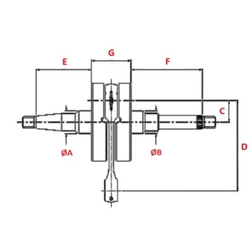 WAŁ KORBOWY KEEWAY VIESTE 125 E5 2021-2022 ZAHARA 125 E5 2021-2022