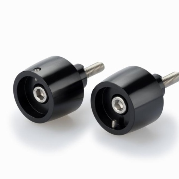 CIĘŻARKI / KOŃCÓWKI KIEROWNICY KRÓTKIE Z WYMIENNĄ NASADKĄ PUIG DO KAWASAKI Z650 17-22 CZARNE