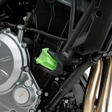 CZĘŚCI ZAMIENNE - PARA GUMOWYCH KOŃCÓWEK DO CRASH PADS R19 DO SUZUKI GSX-R750 04-05 ZIELONE