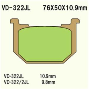 KLOCKI HAMULCOWE VESRAH  VD-322/2JL