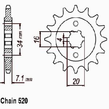 ZEBATKA NAPEDOWA SUNSTAR SUNF3D1-14