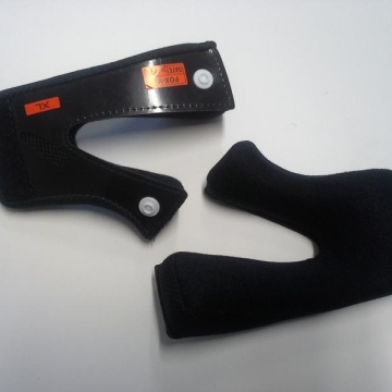 PODUSZKI POLICZKOWE FOX V1 ADULT (2 KLIPSY, 1 RZEP) BLACK XS