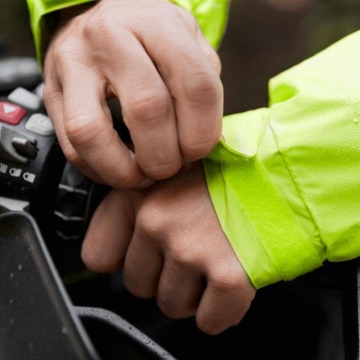 Kombinezon przeciwdeszczowy REBELHORN Rain Czarny/Żółty fluo M