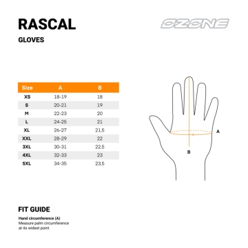 Rękawice bezpalcowe OZONE Rascal Czarny L
