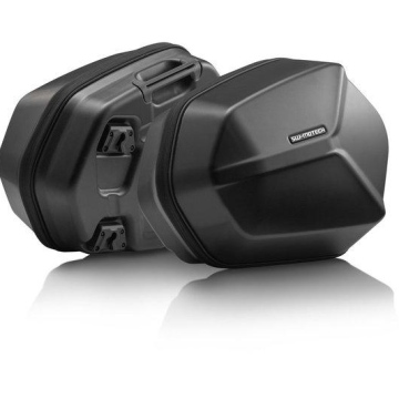 ZESTAW KUFRÓW BOCZNYCH AERO ABS I STELAŻY SW-MOTECH SUZUKI V-STROM 1050 (19-) BLACK 2X25L