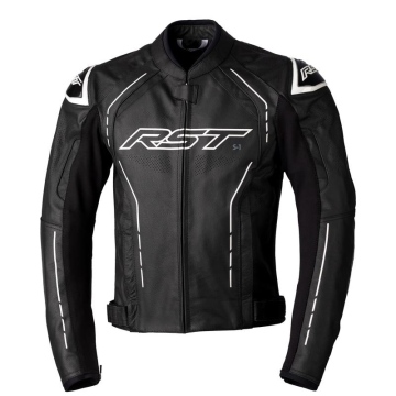 KURTKA SKÓRZANA RST S1 CE BLACK/BLACK/WHITE L (2977)