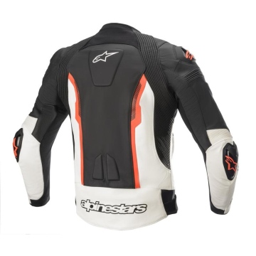 KURTKA SKÓRZANA ALPINESTARS MISSILE V2 BLACK/WHITE/FLUO RED 52