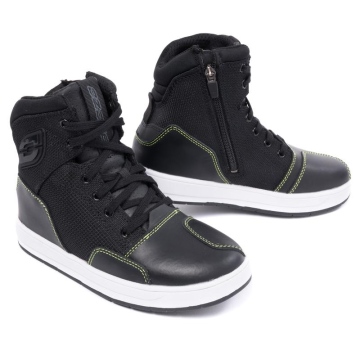 Buty Motocyklowe OZONE Spin Vented Czarny/Biały 44