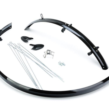 Blotnik 28 WLD-28 ORION 28/41 p+t plastikowy z chlapaczem, czarny + wsporniki