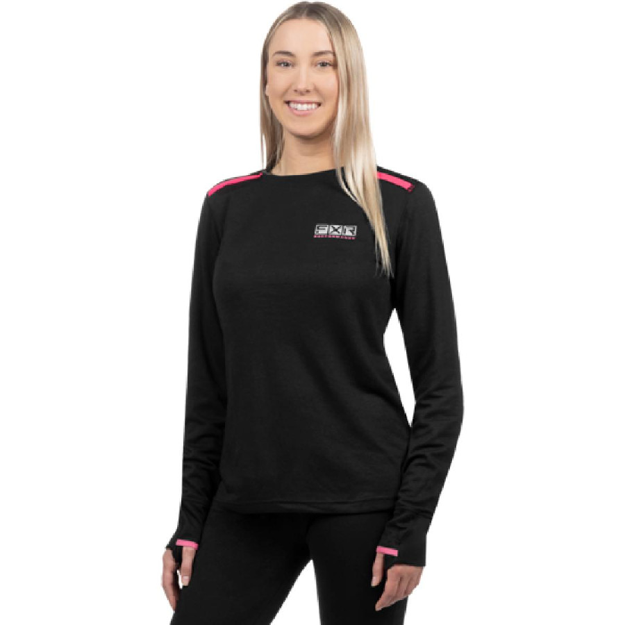 Bluza FXR W Endeavor Merino Czarny/Różowy L