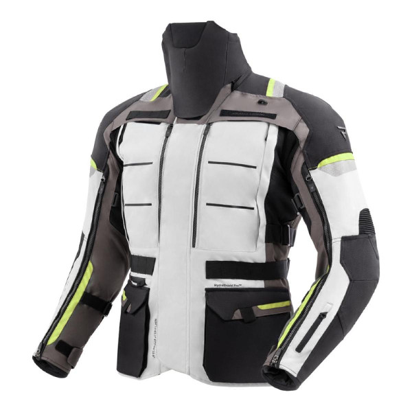 Kurtka tekstylna REBELHORN Cubby V Czarny/Szary/Żółty fluo 2XL