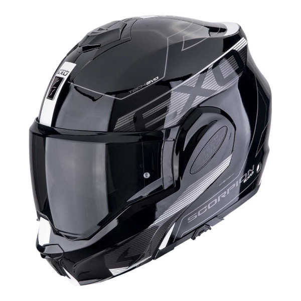Kask Szczękowy Scorpion Exo Exo-Tech Evo Traveller Czarny/Biały XL