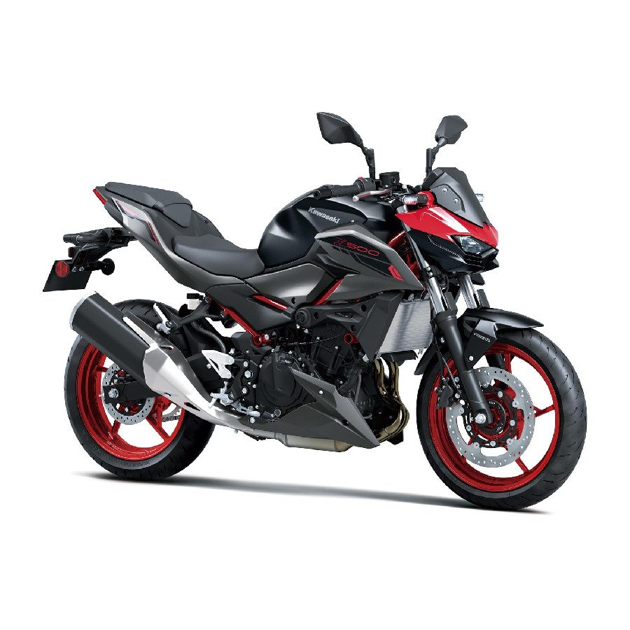 KAWASAKI Z500 SE 2025 Candy Persimmon Red / Metallic Flat Spark Black / Metallic Matte Graphenesteel Gray