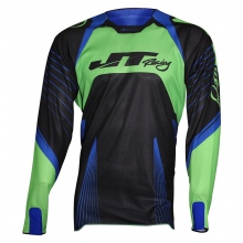 Bluza JT RACING PROTEK SUBFRAME JERSEY  BLACK BLUE GREEN rozmiar XL