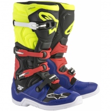 Buty ALPINESTARS TECH 5 Niebiesko-Czarno-ŻółtoFluo-Czerwone roz. 44,5