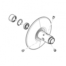 Complete fixed driven half-pulley-B019156
