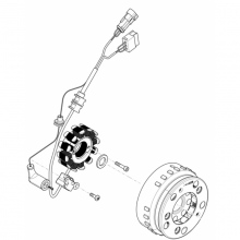 Complete magneto flywheel- 1A0065954
