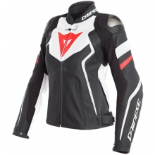 Kurtka skórzana Dainese Avro 4 Lady Czarny Matt/BIały/Czerwony fluo 42
