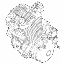 ENGINE SILVER VASE - GRAN TURISMO SIX DAYS 440 