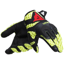 Rękawice motocyklowe Dainese VR46 Talent Czarny/Żółty fluo/Czerwony fluo L