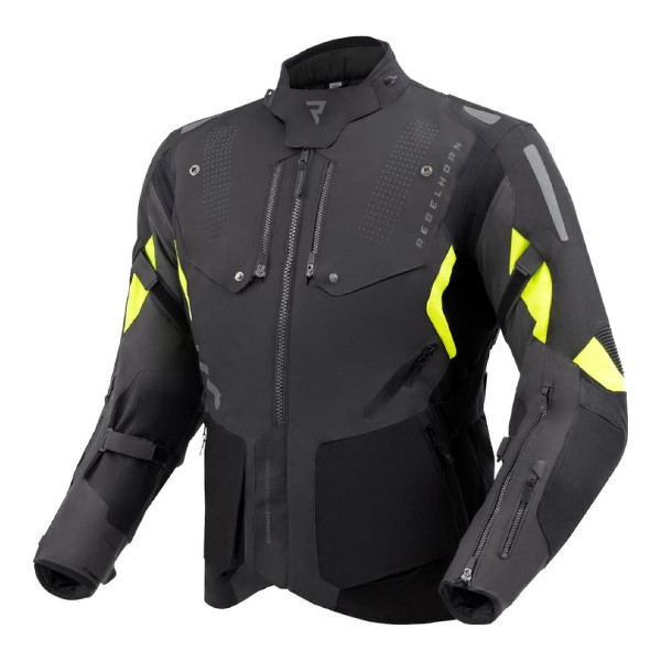 Kurtka tekstylna REBELHORN Hiker IV Czarny/Antracyt/Żółty fluo M