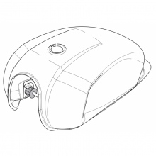 FUEL TANK RED SIX DAYS 440