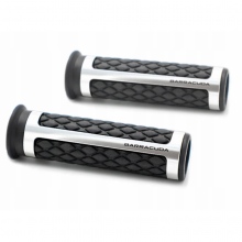 GRIPY BARRACUDA CLASSIC CZARNE/SREBRNE INSERTY