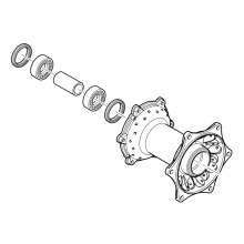 HUB, REAR WHEEL