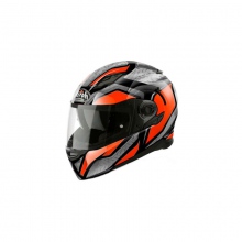 Kask Integralny AIROH Movement S Steel Gloss Pomarańczowy Rozmiar S