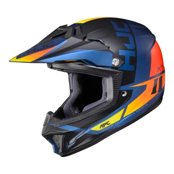 Kask Cross HJC CL-XY II Junior Creed Niebieski/Pomarańczowy Rozmiar YS