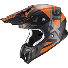 Kask Cross Scorpion Exo VX-16 Evo Air Mach Matt Czarny/Pomarańczowy L