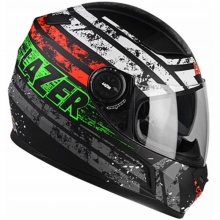 Kask Motocyklowy LAZER BAYAMO Splash Czarny-biały-czerwony-Green matowy Rozm. XL