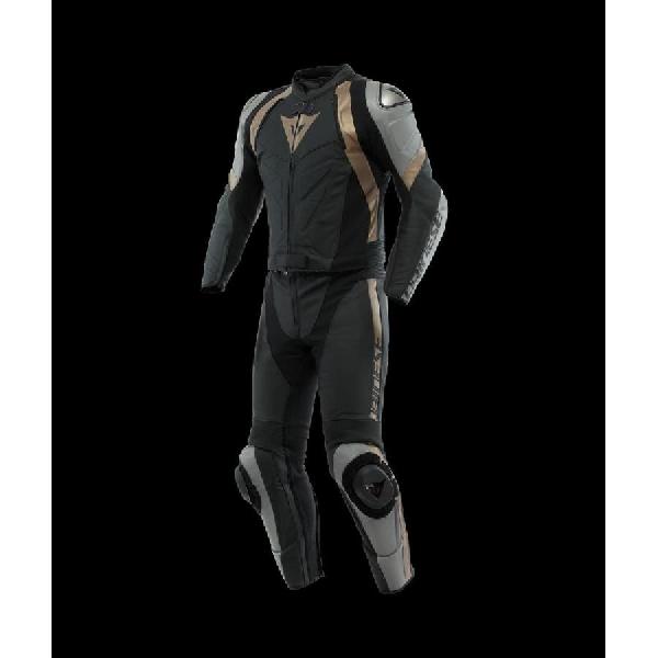 Kombinezon skórzany dwuczęściowy Dainese Avro 4 Czarny/Węgiel/Platyna 48