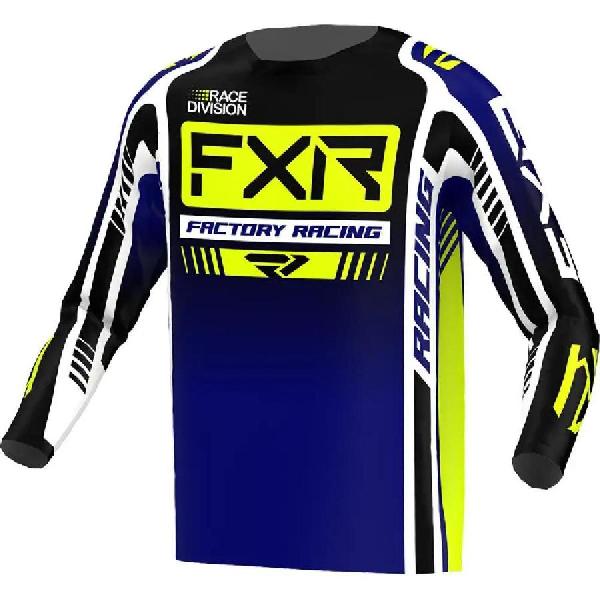 Koszulka cross offroad FXR Clutch Pro MX Midnight/Żółty fluo/Biały 3XL