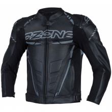 Kurtka skórzana OZONE RS600 Czarny/Szary 52