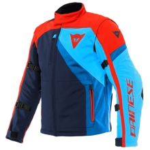 Kurtka tekstylna Dainese Ranch Czarny/Czerwony fluo/Jasnoniebieski 52