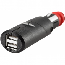 ŁADOWARKA 12V GNIAZDO ZAPALNICZKI ADAPTER DIN, PODWÓJNE ZŁĄCZE USB SW-MOTECH