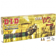 ŁAŃCUCH MOTOCYKLOWY DID VX2 520 DŁUGOŚĆ 118 OGNIW DID520VX2 G&B-118 zapinka