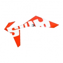 LEWA OKLEINA CZERWONY LEFT SIDE SCOOP STICKER