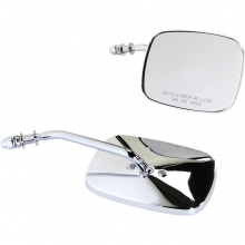 LUSTEKA PARA DRAG SPECIALTIES MIRRORS OEM-STYLE RECTANGULAR SHORT CHROME