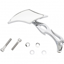 LUSTEKO  DRAG SPECIALTIES MIRROR GOTHIC/FLAME LEFT-LEWE CHROME UNIWERSALNE