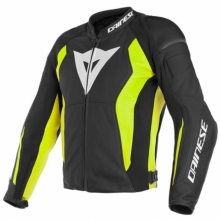 Kurtka skórzana Dainese Nexus Czarny/Żółty fluo 48